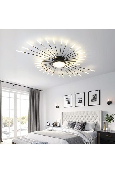 HOME LONDON BREEZE LED Tavan Aydınlatması,Modern Minimalist Altın Çiçek Şeklinde Tavan Lambası