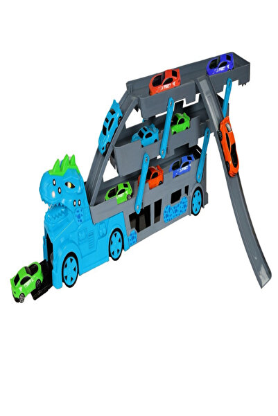 NeUygun 3 Katlı 3 Arabalı Tır Garaj Otopark Yarış Pisti Eğitici Oyun Seti Din...