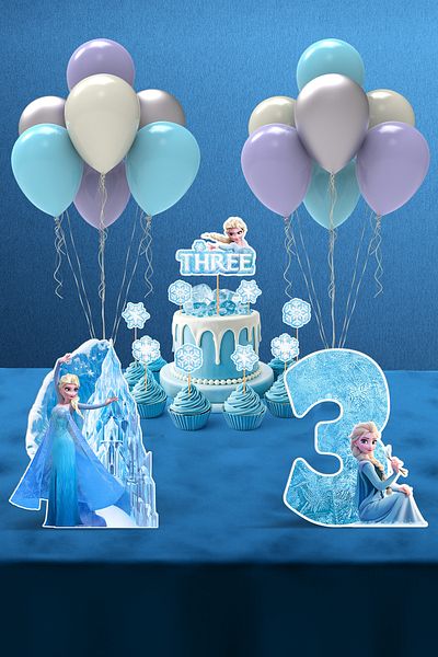 Hey Parti Mini Frozen Elsa Birthday Party Set (3-5 Years)