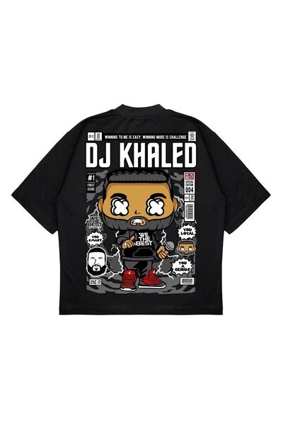 PURE EFFECT Unisex Oversize kroj Dj Khaled Leđa Štampano Boxy Fit Debeli Mate...