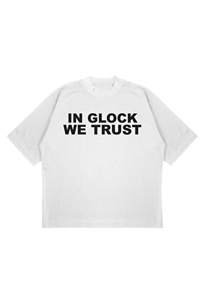 PURE EFFECT Tricou unisex oversize Inglock We Trust Key Glock imprimat cu imp...