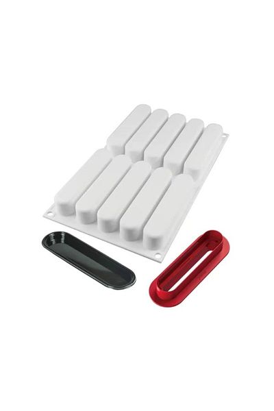 silikomart Forma Din Silicon Pentru Eclere, Fashion Eclair, 10 Cavitati