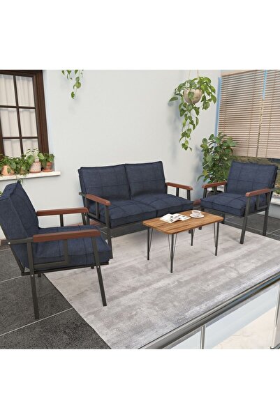 Mygusi Modern Serisi Balkon, Bahçe, Cafe - Metal Kanepe Koltuk Takımı - 2+1+1...