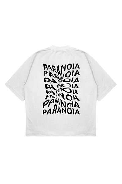PURE EFFECT Μπλουζάκι Unisex Oversize Paranoia Back Printed Boxy Fit Χοντρό ύφασμα