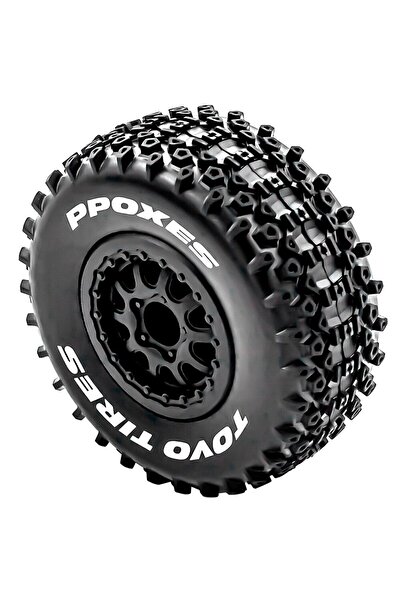 Choice 4 قطع 2023B 4 قطع 112 مم 1/10 إطارات شاحنات قصيرة المسار عجلة إطار مع ...