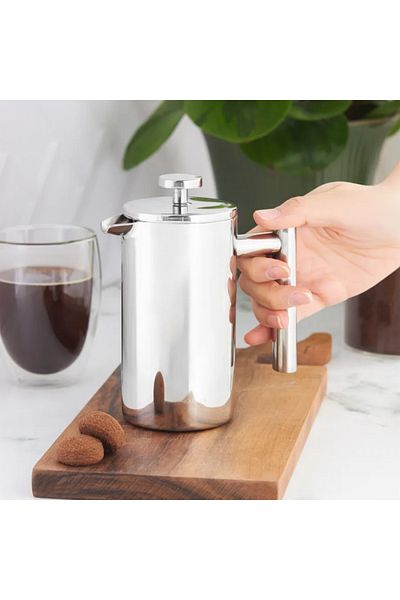 Karaca Presă franceză cu perete dublu din oțel inoxidabil, 350ML, argintiu