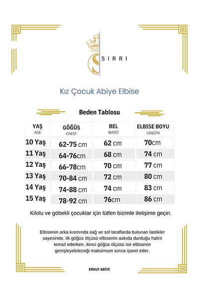 SIRRI Girl's Graduation and Special Occasion Dress Black - White Color Options (10-15 Years)