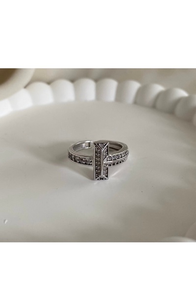 gaila design Tiffany T Model Gümüş Rengi Ayarlanabilir Yüzük