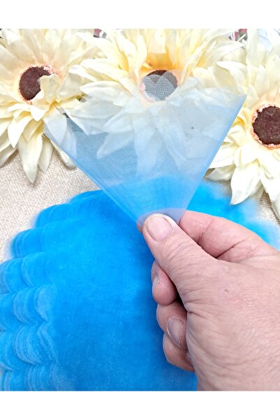 Murat Süs Mavi 22 cm Organze Tül - 100 Adet - Nikah Şekeri | Söz Nişan Düğün ...