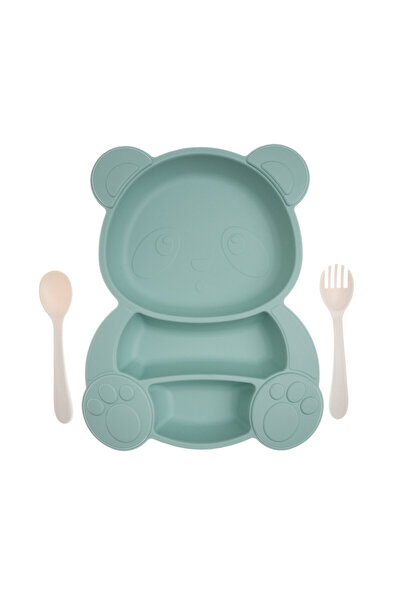 Baby Plus Panda Plate Set - Green