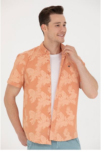 U.S. Polo Assn. Риза с къс ръкав и яка с копчета U.S. Polo Assn