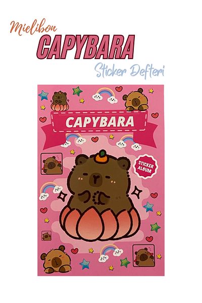 Mielibon Capybara Sticker Book 16 Sheets 208 Sticker Book