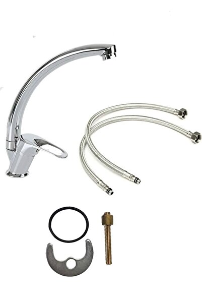 LONDONstore صنبور حوض المطبخ طويل من الكروم، مدخل مزدوج مضمون