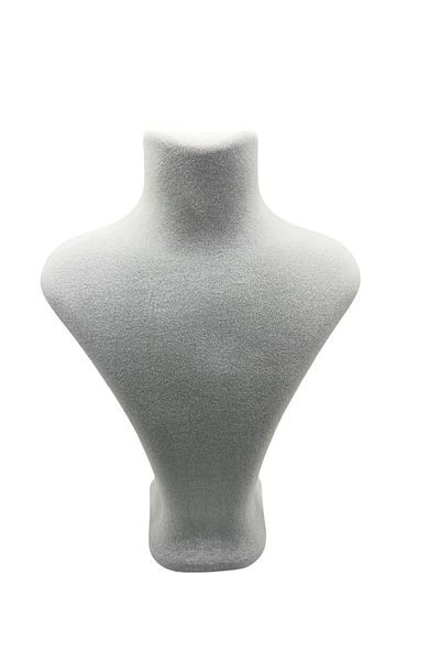 MeGass Dekor Producție internă Model Londra Tesatura din piele intoarsa Culoare gri 28/22 Cm Manechin de prezentare cu pandantiv