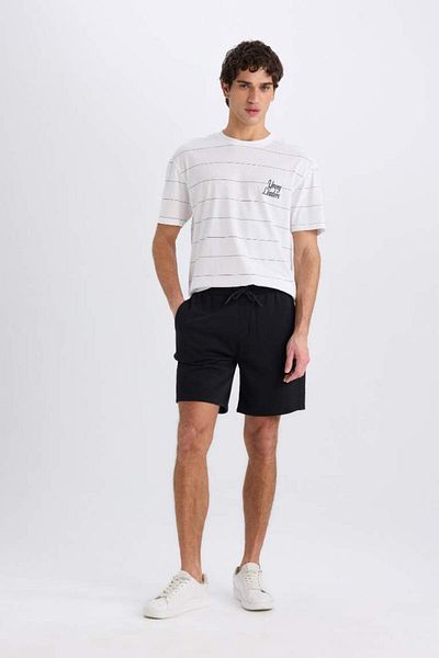 DeFacto Νέα σεζόν Boxy Fit Crew Neck εμπριμέ κοντομάνικο μπλουζάκι