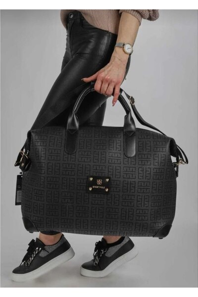 Miami Polo Clup Αυθεντική τσάντα χειρός και ώμου σε στυλ βαλίτσας μεγάλου μεγ...