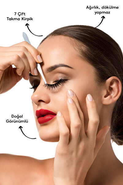 trend kozmetik 7 Çift Doğal Ipek Takma Kirpik - 3d Y- 05 Doğal Görünümlü