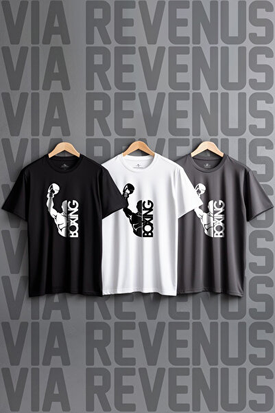 Vordevia Tricou din bumbac pieptănat, 100% bumbac, imprimat în box