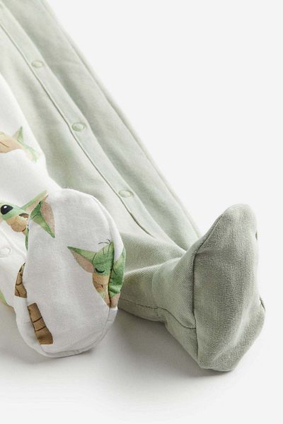 H&M 2-pack sleepsuits with full feet