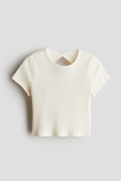 H&M Ribbed jersey top
