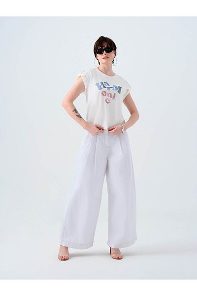 Loft Tricou alb pentru femei LF2040227