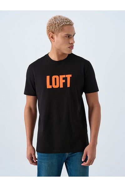Loft Black - Orange Men's T-Shirt Lf2038541