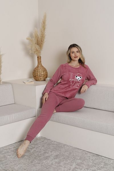 FAMES PİJAMA Dámská domácí vrtačka na fleece