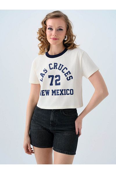 Loft Ecru Women's T-Shirt Lf2039534