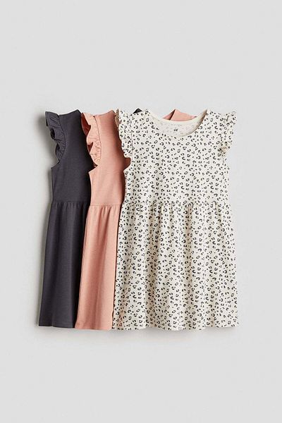 H&M مجموعة من 3 فساتين جيرسي