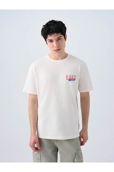 Loft White Men's T-Shirt Lf2039257