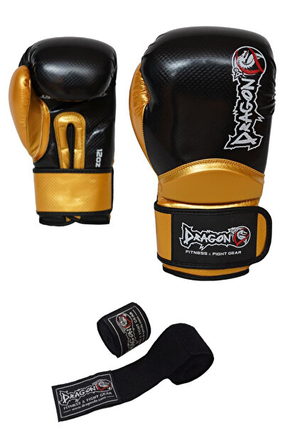 Dragondo قفازات ملاكمة من الكربون، قفازات ملاكمة تايلاندية وضمادة، مجموعة من ...