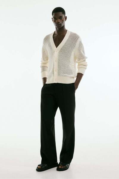 H&M Regular Fit Hole-knit cardigan