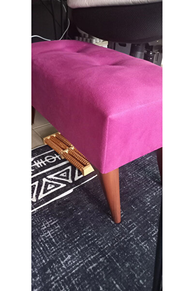 A5 HOME Dikdörtgen Mürdüm Puf Koltuk 60x30 Uzanma Koltuğu Makyaj Koltuğu