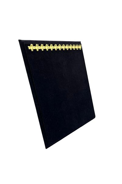 MeGass Dekor Domestic Production Suede Fabric Black Color 20/16 cm Standing Hook Bracelet Display Stand