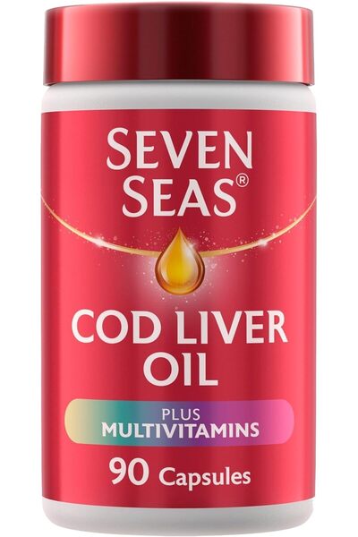 Seven Seas زيت كبد سمك القد مع الفيتامينات المتعددة 90 كبسولة