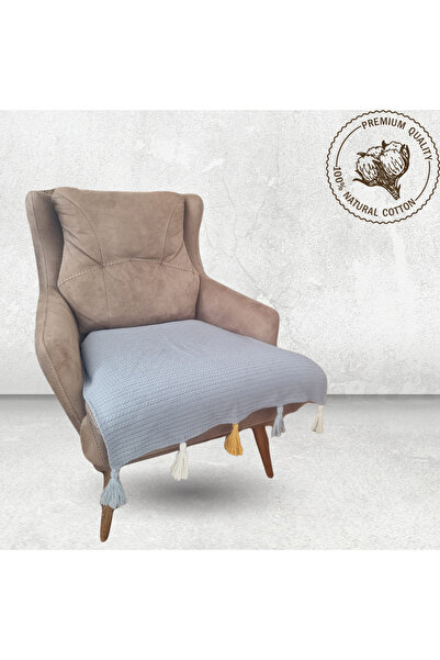 Petek Home PÜSKÜLLÜ KOLTUK ÖRTÜSÜ TEKLİ (70X90 EBATİNDA OTURMA YERİNE ÖRTÜDÜR)