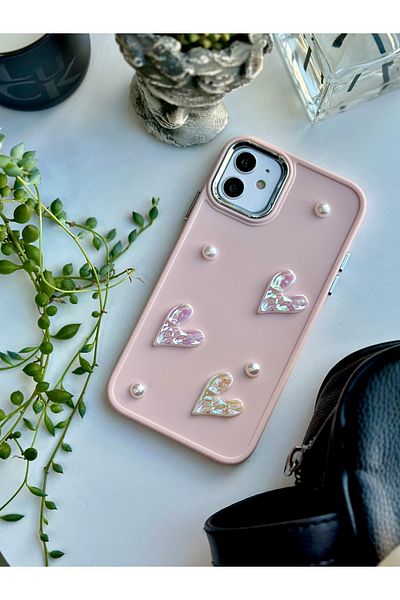 Go Aksesuar جراب من السيليكون الناعم بتصميم قلب حجري متوافق مع لعبة ثلاثية الأبعاد لهاتف iPhone 11