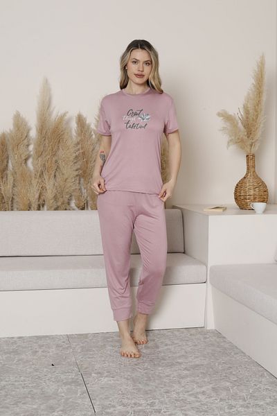 FAMES PİJAMA Summer Lycra Women's Pajama Suit