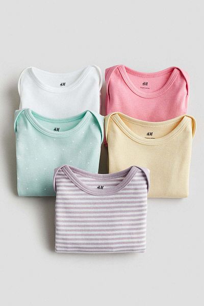 H&M 5-pack cotton bodysuits