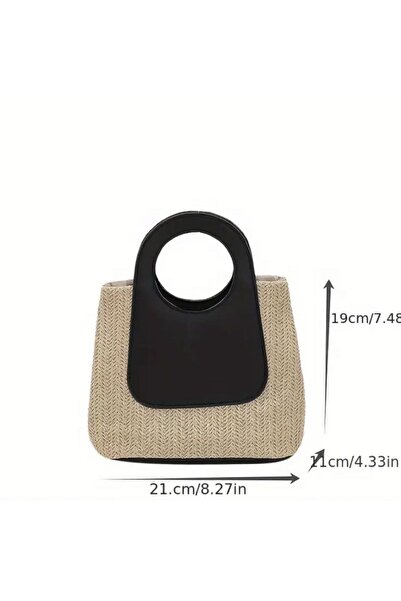 Bohemahomedecor Straw Woven Bag Hand Bag
