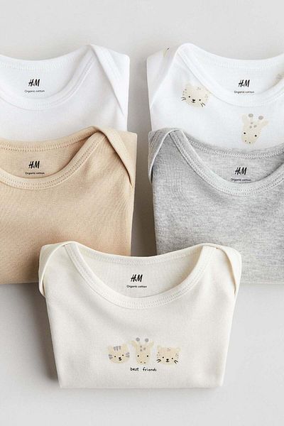H&M 5-pack Long-sleeved Bodysuits