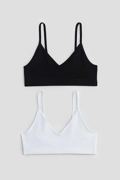 H&M 2-pack V-neck crop tops