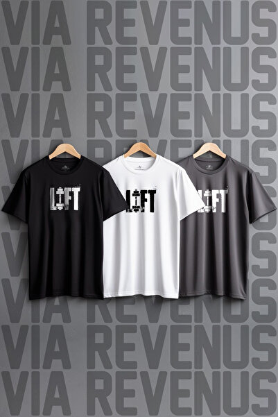 Vordevia Tricou din bumbac pieptănat, 100% bumbac, imprimat Lift