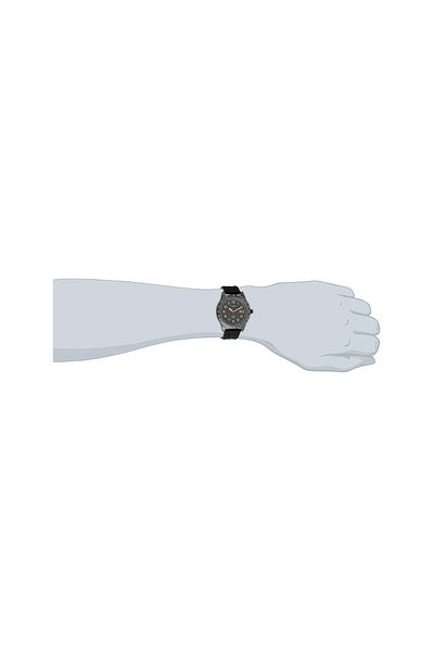 Timex Men's T2N919 Elevated Classics Gunmetal-Tone Watch with Black Resin Band