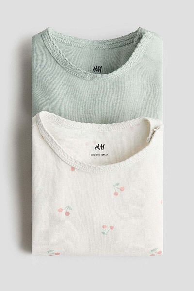 H&M 2-pack short-sleeved bodysuits