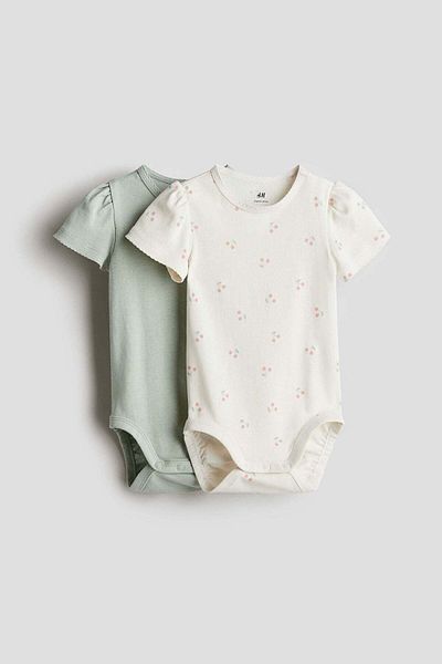 H&M 2-pack short-sleeved bodysuits
