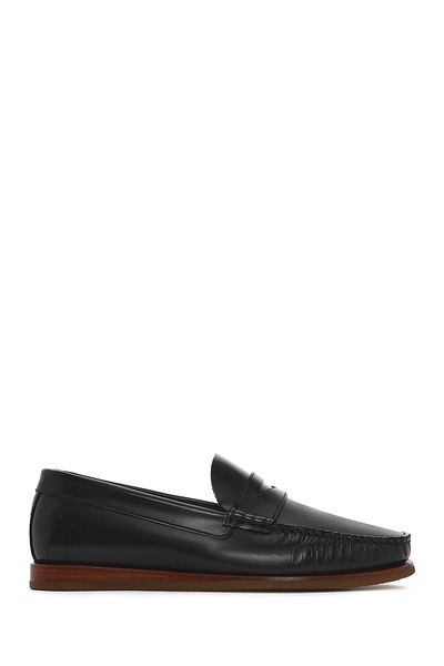 Derimod Men's Black Leather Casual Loafer 25Sfd 775322