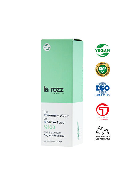 La Rozz Isparta Rosemary Water Hair Strengthening and Anti-Hair Loss Tonic 100% Natural and Pure 150 ml