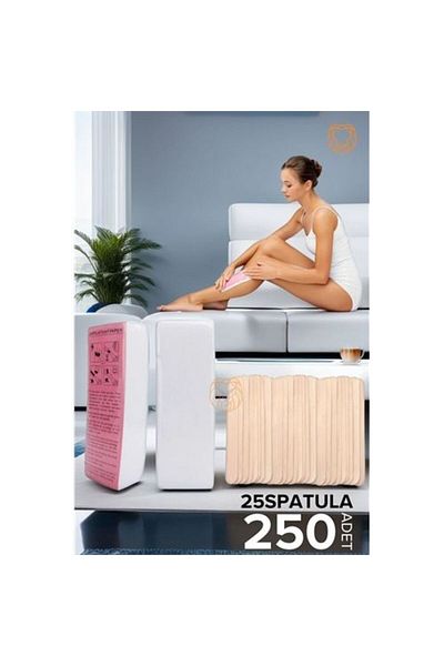 SAVA HOME COLLECTİON Waxing Cloth with Spatula 250 Pcs