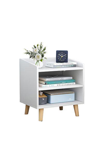 sharpdo NIghtstands With 2 Shelves Simple Bedside Storage Cabinet For Bedroom Or Living Room